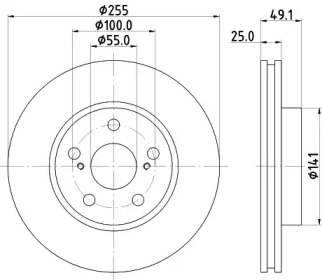 Купить запчасть Nisshinbo - ND1085K Диск тормозной перед TOYOTA CARINA E Saloon (_T19_) 1.6 (AT190) 01.1993 - 09.1997 <=> TOYOTA CARINA E Saloon (_T19_) 1.6 (AT190) 01.1995 - 09.1997