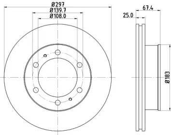 Купить запчасть Nisshinbo - ND1088K Диск тормозной перед TOYOTA HILUX VII Pickup (_N1_, _N2_, _N3_) 2.5 D-4D 4WD 09.2009 - <=> TOYOTA FORTUNER (_N5_, _N6_) 2.7 (TGN61_) 06.2004 - 05.2015