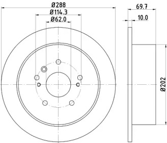 Купить запчасть Nisshinbo - ND1089K Диск тормозной зад LEXUS RX (_U3_) 350 AWD (GSU35_) 02.2006 - 12.2008 <=> LEXUS RX (_U3_) 330 AWD (MCU38) 04.2003 - 12.2008