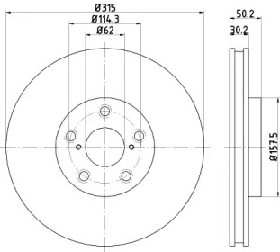 Купить запчасть Nisshinbo - ND1092 Диск тормозной перед LEXUS LS (_F3_) 430 10.2000 - 08.2006