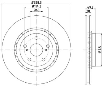 Купить запчасть Nisshinbo - ND1095K Диск тормозной перед TOYOTA HIGHLANDER / KLUGER (_U4_) 3.5 4WD (GSU45_) 05.2007 - <=> LEXUS RX (_L1_) 350 AWD (GGL15_) 12.2008 - 08.2015