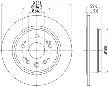 Купить запчасть Nisshinbo - ND2001K Диск тормозной зад HONDA CR-V II (RD_) 2.0 (RD4) 09.2001 - 03.2007 <=> HONDA CR-V II (RD_) 2.4 Vtec 4WD (RD7) 09.2001 - 09.2006