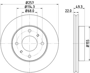 Купить запчасть Nisshinbo - ND2011K Диск тормозной перед NISSAN SUNNY, SUNNY Hatchback