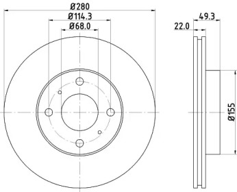 Купить запчасть Nisshinbo - ND2023K Диск тормозной перед NISSAN ALMERA II (N16) 1.5 10.2002 - <=> NISSAN ALMERA II (N16) 1.8 10.2002 -