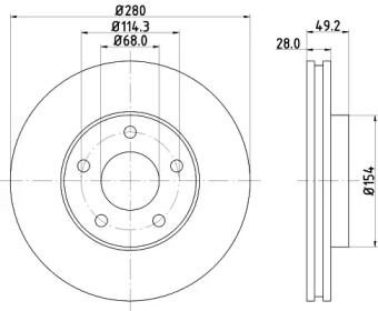 Купить запчасть Nisshinbo - ND2024 Диск тормозной перед NISSAN X-TRAIL (T30) 2.0 4x4 07.2001 - 01.2013 <=> NISSAN PRIMERA (P12) 1.6 01.2002 -