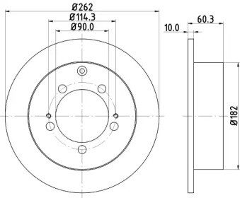 Купить запчасть Nisshinbo - ND3001K Диск тормозной зад MITSUBISHI LANCER VII (CS_A, CT_A) 1.6 (CS3A) 09.2003 - <=> MITSUBISHI OUTLANDER I (CU_W) 2.4 4WD (CU5W) 11.2003 - 10.2006