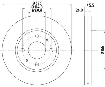 Купить запчасть Nisshinbo - ND3005K Диск тормозной перед MITSUBISHI LANCER VII (CS_A, CT_A) 1.6 (CS3A) 09.2003 - <=> MITSUBISHI LANCER VII Estate (CS_W, CT_W) 1.6 09.2003 - 10.2008