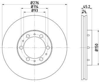 Купить запчасть Nisshinbo - ND3017 Диск тормозной перед MITSUBISHI L 400 Bus (PD_W, PC_W, PA_V, PB_V, PA_W) 2.5 TD 4WD (PD5V/W) 05.1995 - 05.2000 <=> MITSUBISHI L 400 Bus (PD_W, PC_W, PA_V, PB_V, PA_W) 2.4 i 4WD (PD4V/W) 05.1995 - 05.2000