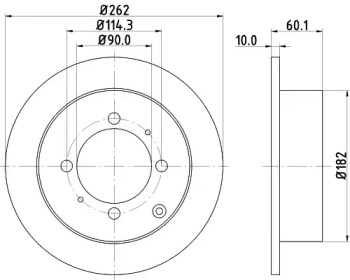 Купить запчасть Nisshinbo - ND3018K Диск тормозной зад MITSUBISHI LANCER VII (CS_A, CT_A) 1.6 (CS3A) 09.2003 - <=> MITSUBISHI LANCER VII Estate (CS_W, CT_W) 1.6 09.2003 - 10.2008
