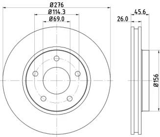 Купить запчасть NISSHINBO - ND3029K Диск тормозной перед MITSUBISHI LANCER VIII (CY_A, CZ_A) 1.5 06.2008 -  <=> MITSUBISHI LANCER VIII (CY_A, CZ_A) 1.8 02.2008 - 