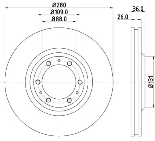 Купить запчасть Nisshinbo - ND4001K Диск тормозной перед GREAT WALL HOVER H3 2.0 05.2009 - <=> OPEL FRONTERA A (U92) 2.4 i (53MWL4) 03.1992 - 10.1998