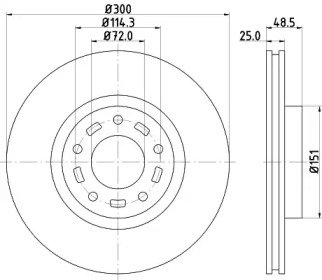Купить запчасть Nisshinbo - ND5002K Диск тормозной перед MAZDA 3 Saloon (BL) 1.6 MZR 02.2009 - 09.2014 <=> MAZDA 3 (BL) 1.6 MZR 12.2008 - 09.2014
