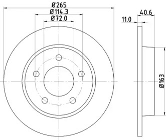 Купить запчасть Nisshinbo - ND5008K Диск тормозной зад MAZDA 3 Saloon (BK) 1.6 02.2004 - 06.2009 <=> MAZDA 3 Saloon (BL) 1.6 MZR 02.2009 - 09.2014