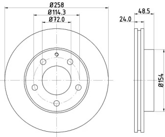 Купить запчасть Nisshinbo - ND5012 Диск тормозной перед MAZDA 626 IV Hatchback (GE) 2.0 i 08.1991 - 04.1997 <=> MAZDA 626 IV (GE) 2.0 i 01.1992 - 04.1997