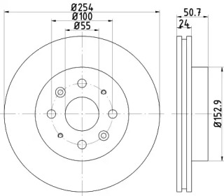 Купить запчасть Nisshinbo - ND6022K Диск тормозной перед KIA RIO Estate (DC) 1.5 16V 08.2000 - 02.2005 <=> KIA RIO Saloon (DC_) 1.5 16V 09.2000 - 02.2005