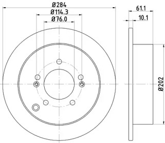 Купить запчасть Nisshinbo - ND6038K Диск тормозной зад HYUNDAI SANTA FE I (SM) 2.7 V6 4x4 02.2001 - 03.2006 <=> HYUNDAI SANTA FE I (SM) 2.0 CRDi 4x4 04.2001 - 03.2006