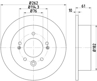 Купить запчасть Nisshinbo - ND6057K Диск тормозной зад HYUNDAI ELANTRA Saloon (HD) 1.6 CVVT 06.2006 - 06.2011 <=> HYUNDAI SONATA VI (YF) 2.0 01.2009 - 06.2014