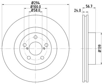 Купить запчасть Nisshinbo - ND7004K Диск тормозной перед SUBARU FORESTER (SJ_) 2.0 i AWD 03.2013 - <=> SUBARU XV 2.0 i AWD 03.2012 -