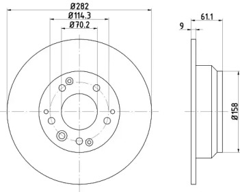 Купить NISSHINBO - ND8001K Диск тормозной зад HONDA LEGEND IV (KB_) 3.5 V6 4WD (KB1) 05.2006 - 12.2012 <=> HONDA LEGEND IV (KB_) 3.7 VTEC V6 4WD (KB2) 07.2008 - 12.2012
