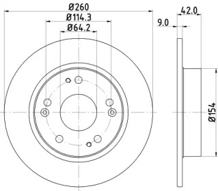 Купить запчасть Nisshinbo - ND8003K Диск тормозной зад HONDA CIVIC VIII Saloon (FD, FA) 1.8 (FD1, FD7) 09.2005 - 02.2012 <=> HONDA CIVIC VIII Hatchback (FN, FK) 1.8 (FN1, FK2) 09.2005 -
