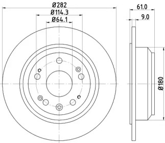 Купить запчасть Nisshinbo - ND8008K Диск тормозной зад HONDA ACCORD VII Tourer (CM, CN) 2.4 (CM2) 04.2003 - 05.2008 <=> HONDA ACCORD VII Tourer (CM, CN) 2.0 (CM1) 04.2003 - 05.2008