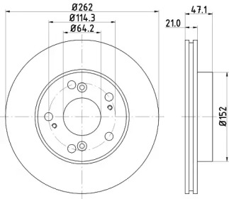 Купить запчасть Nisshinbo - ND8012K Диск тормозной перед HONDA CIVIC VIII Saloon (FD, FA) 1.8 (FD1, FD7) 09.2005 - 02.2012 <=> HONDA CIVIC VIII Saloon (FD, FA) 1.3 Hybrid (FA3, FD3) 01.2006 -