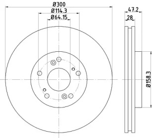 Купить запчасть Nisshinbo - ND8014K Диск тормозной перед HONDA ACCORD VIII (CU) 2.4 i (CU2) 07.2008 - 06.2015 <=> HONDA ACCORD VIII (CU) 2.0 i (CU1) 06.2008 - 06.2015