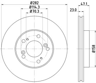 Купить запчасть Nisshinbo - ND8021 Диск тормозной перед HONDA CR-V I (RD) 2.0 16V 4WD (RD1, RD3) 01.1999 - 02.2002 <=> HONDA CR-V I (RD) 2.0 16V 4WD (RD1, RD3) 10.1995 - 12.2001