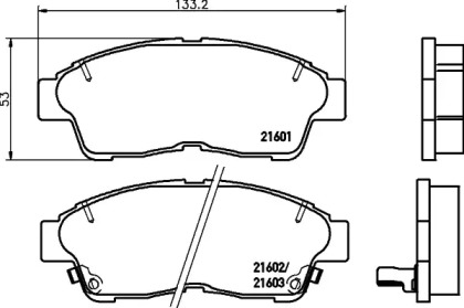 Купить запчасть NISSHINBO - NP1000 Колодки тормозные дисковые перед (PF-1322) TOYOTA RAV 4 I (_A1_) 2.0 4WD (SXA10) 06.1994 - 06.2000 <=> TOYOTA CARINA E Saloon (_T19_) 1.6 (AT190) 01.1993 - 09.1997