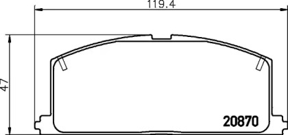 Купить запчасть Nisshinbo - NP1001 Колодки тормозные дисковые перед (PF-1077C) TOYOTA COROLLA Compact (_E9_) 1.3 (EE90) 08.1987 - 12.1989 <=> TOYOTA COROLLA (_E9_) 1.3 i (EE90) 08.1987 - 12.1992