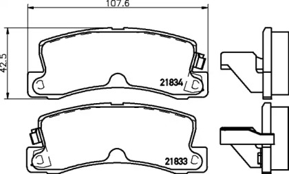 Купить запчасть Nisshinbo - NP1011 Колодки тормозные дисковые зад (PF-1321) LEXUS RX (MCU15) 300 AWD (MCU15_) 01.1998 - 02.2003 <=> LEXUS RX (MCU15) 300 (MCU10_) 01.1998 - 02.2003