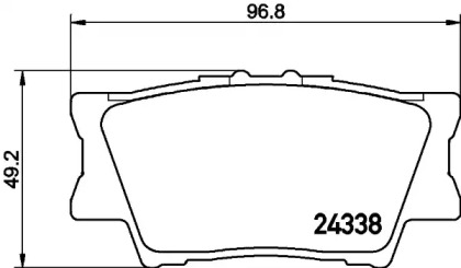 Купить запчасть Nisshinbo - NP1016 Колодки тормозные дисковые зад TOYOTA RAV 4 IV (_A4_) 2.0 (ZSA42) 12.2012 - <=> TOYOTA CAMRY Saloon (_V5_) 2.5 (ASV50_) 09.2011 -