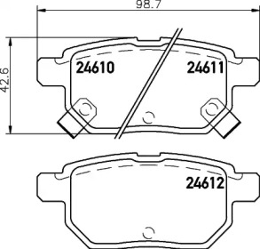 Купить запчасть Nisshinbo - NP1020 Колодки тормозные дисковые зад (PF-1519) TOYOTA COROLLA Saloon (_E15_) 1.6 Dual VVTi (ZRE141) 01.2007 - <=> TOYOTA AURIS (_E15_) 1.6 (ZRE151_) 03.2007 - 09.2012