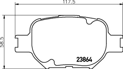 Купить запчасть Nisshinbo - NP1021 Колодки тормозные дисковые перед (PF-1430) TOYOTA MATRIX (_E13_) 1.8 VVTi 01.2002 - 02.2004 <=> TOYOTA CELICA Coupe (_T23_) 1.8 16V VT-i (ZZT230_) 08.1999 - 07.2005
