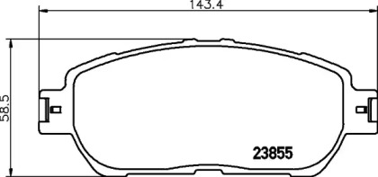 Купить запчасть Nisshinbo - NP1024 Колодки тормозные дисковые перед (PF-1480) TOYOTA CAMRY Saloon (_V3_) 2.4 (ACV30_, ACV36) 11.2001 - 11.2006 <=> TOYOTA CAMRY Saloon (_V3_) 3.0 (MCV30_) 08.2001 - 11.2006
