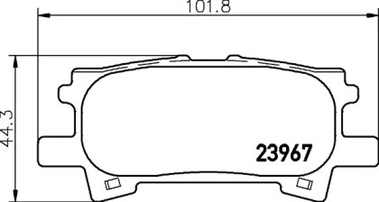 Купить запчасть Nisshinbo - NP1028 Колодки тормозные дисковые зад (PF-1498) LEXUS RX (_U3_) 350 AWD (GSU35_) 02.2006 - 12.2008 <=> LEXUS RX (_U3_) 330 AWD (MCU38) 04.2003 - 12.2008