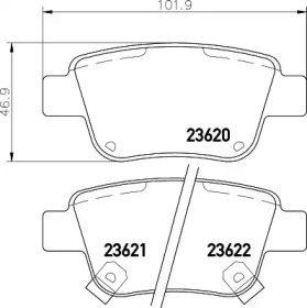 Купить запчасть Nisshinbo - NP1031 Колодки тормозные дисковые зад TOYOTA AVENSIS Saloon (_T25_) 1.8 (ZZT251_) 04.2003 - 11.2008 <=> TOYOTA AVENSIS Saloon (_T25_) 2.0 (AZT250_) 04.2003 - 11.2008