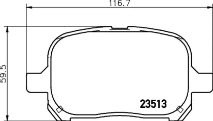 Купить запчасть NISSHINBO - NP1033 Колодки тормозные дисковые перед (PF-1401) TOYOTA CAMRY (_V2_) 2.2 (SXV20_) 08.1996 - 11.2001 <=> TOYOTA SOLARA Coupe (_V3_) 2.4 (ACV30_) 07.2003 - 11.2008