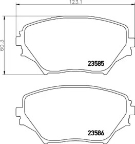 Купить запчасть NISSHINBO - NP1036 Колодки тормозные дисковые перед (PF-1447) TOYOTA RAV 4 II (_A2_) 2.0 4WD (ACA21, ACA20) 06.2000 - 11.2005 <=> TOYOTA RAV 4 II (_A2_) 2.4 4WD 08.2003 - 11.2005