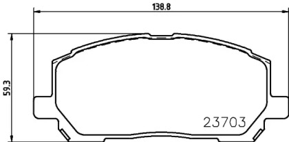 Купить запчасть Nisshinbo - NP1041 Колодки тормозные дисковые перед (PF-1457) LEXUS RX (MCU15) 300 AWD (MCU15_) 01.1998 - 02.2003 <=> LEXUS RX (MCU15) 300 (MCU10_) 01.1998 - 02.2003