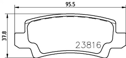 Купить запчасть NISSHINBO - NP1044 Колодки тормозные дисковые зад TOYOTA COROLLA Saloon (_E12_) 1.6 VVT-i (ZZE121_) 10.2001 - 07.2007 <=> TOYOTA COROLLA (_E12_) 1.6 VVT-i (ZZE121_) 01.2002 - 12.2006