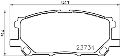 Купить запчасть Nisshinbo - NP1062 Колодки тормозные дисковые перед (PF-1497) LEXUS RX (_U3_) 350 AWD (GSU35_) 02.2006 - 12.2008 <=> LEXUS RX (_U3_) 330 AWD (MCU38) 04.2003 - 12.2008