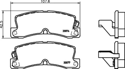 Купить запчасть NISSHINBO - NP1070 Колодки тормозные дисковые зад (PF-1136) TOYOTA COROLLA Compact (_E11_) 1.4 (EE111_) 05.1997 - 09.1999 <=> TOYOTA COROLLA Liftback (_E11_) 1.4 (EE111_) 04.1997 - 02.2000
