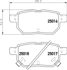 Купить запчасть Nisshinbo - NP1071 Колодки тормозные дисковые зад TOYOTA COROLLA Saloon (_E18_, ZRE1_) 1.6 (ZRE171_) 06.2013 - <=> TOYOTA COROLLA Saloon (_E18_, ZRE1_) 1.8 VVTi (ZRE172) 06.2013 -