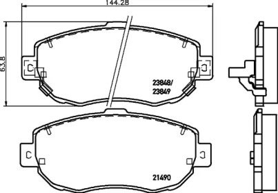 Купить запчасть Nisshinbo - NP1073 Колодки тормозные дисковые перед LEXUS GS (_S16_) 300 (JZS160_) 08.1997 - 10.2000 <=> LEXUS IS I (_E1_) 200 (GXE10) 04.1999 - 07.2005
