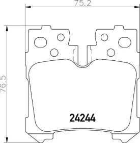 Купить запчасть Nisshinbo - NP1080 Колодки тормозные дисковые зад LEXUS LS (_F4_) 460 (USF40) 04.2006 -  <=> LEXUS LS (_F4_) 600h (UVF45) 08.2007 - 