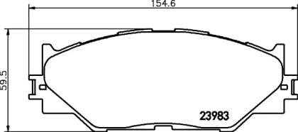 Купить запчасть Nisshinbo - NP1082 Колодки тормозные дисковые перед LEXUS IS II (_E2_) 250 (GSE20) 08.2005 - 03.2013 <=> LEXUS IS III (_E3_) 250 (GSE30_) 04.2013 - 