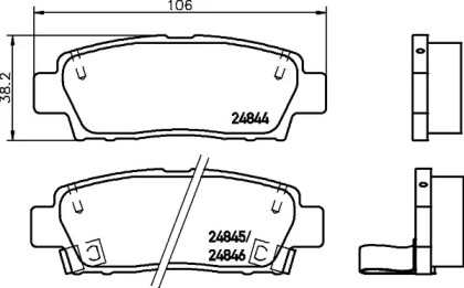 Купить запчасть Nisshinbo - NP1092 Колодки тормозные дисковые зад (PF-1323) TOYOTA AVALON Saloon (_X1_) 3.0 (MCX10_) 09.1995 - 07.1999