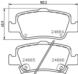 Купить запчасть Nisshinbo - NP1114 Колодки тормозные дисковые зад TOYOTA COROLLA Saloon (_E15_) 1.6 Dual VVTi (ZRE141) 01.2007 -  <=> TOYOTA COROLLA Saloon (_E18_, ZRE1_) 1.6 (ZRE171_) 06.2013 - 