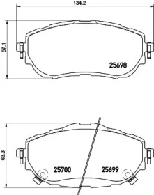 Купить запчасть Nisshinbo - NP1116 Колодки тормозные дисковые перед TOYOTA COROLLA Saloon (_E18_, ZRE1_) 1.6 (ZRE171_) 06.2013 -  <=> TOYOTA COROLLA Saloon (_E18_, ZRE1_) 1.8 VVTi (ZRE172) 06.2013 - 